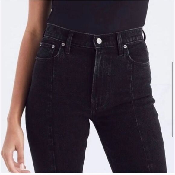 Abercrombie and Fitch The Skinny High Rise 35/20R Black Split Raw Hem **Plus - Picture 3 of 15